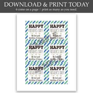Printable Happy Father's Day Tags Editable Gifts for Dad - Etsy