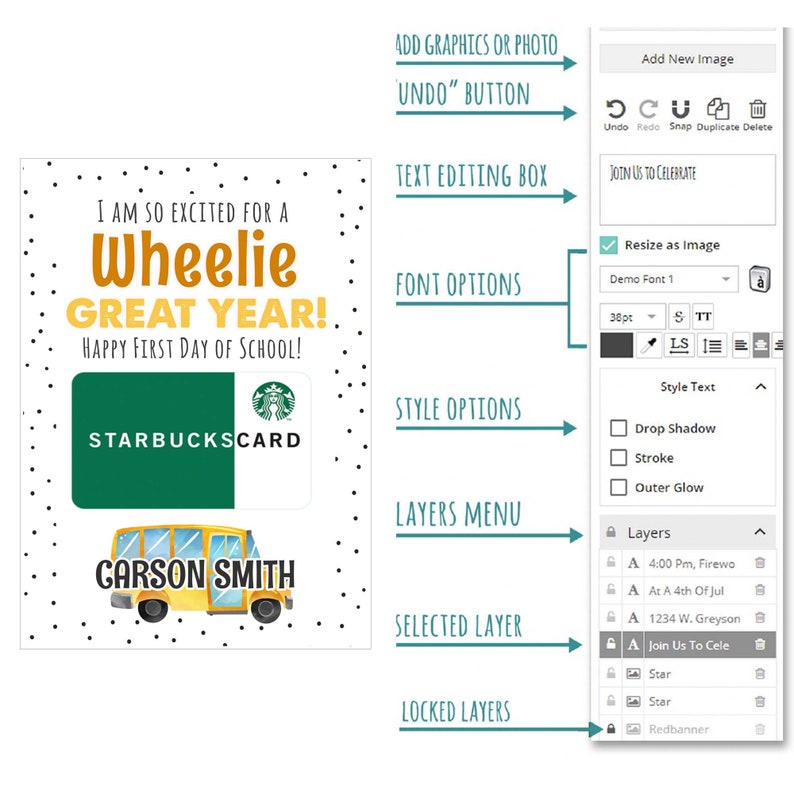 First Day of School Gift Card Holder for Bus Drivers, Amazon Gift Card ...