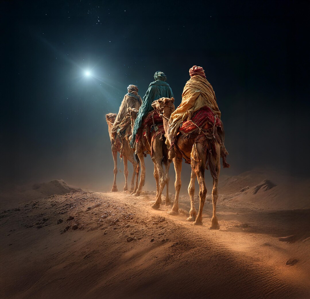 Three Wise Men Nativity Wall Art on Canvas Print - Etsy