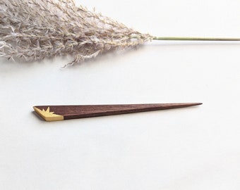 Handmade Star Wooden hair pin - Eco Hair Accessory - Plastic Free Hair Stick - Recycled Wood Hair Style Accessory