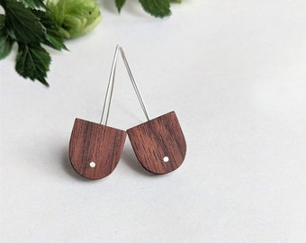 Boob Earrings - Body Positive Jewellery - Feminist Earrings - Wooden Dangle Earrings - Breast Cancer Awareness Jewelry - Breastfeeding Gift