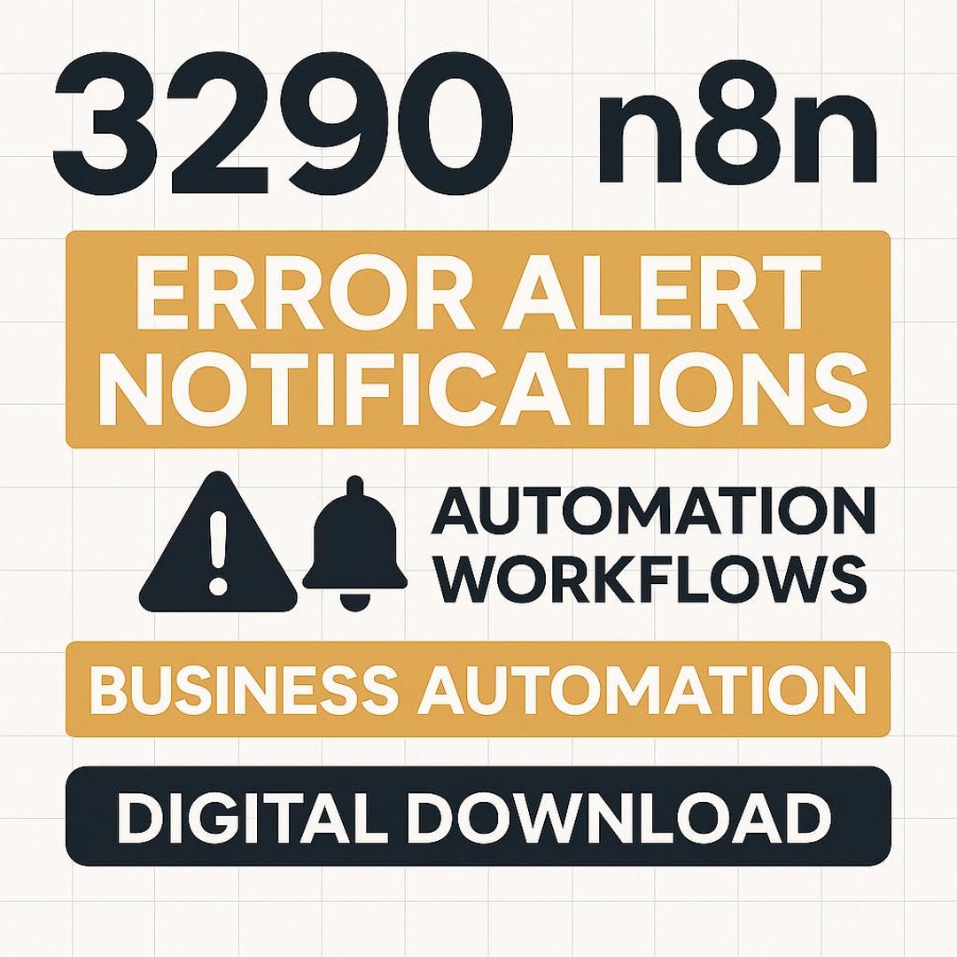3290 Error Alert Notifications N8n Automation Workflows | Business ...