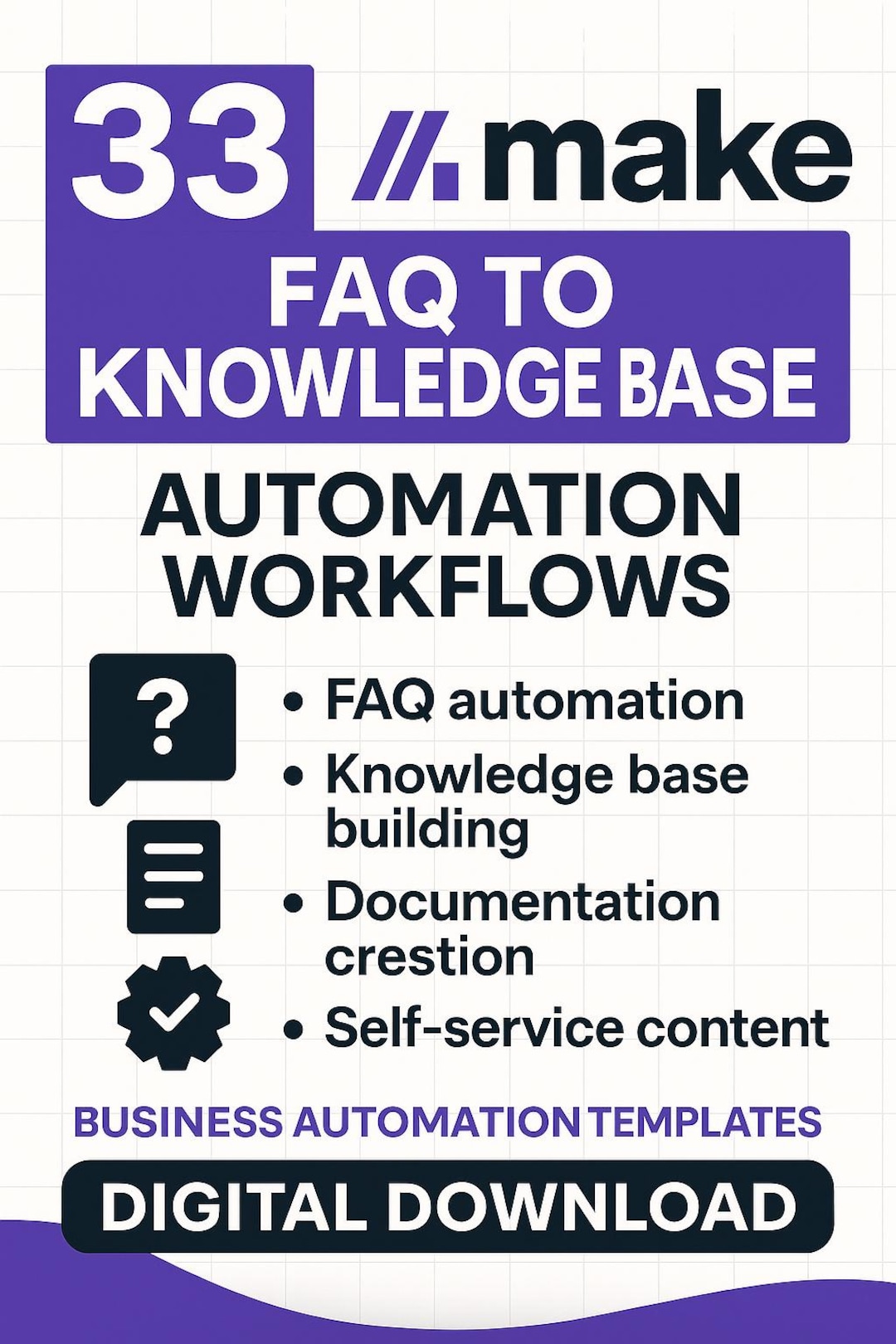 33 FAQ to Knowledge Base Make Automation Workflows | Business ...