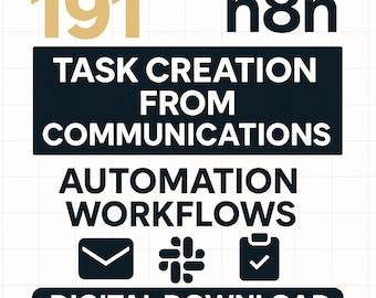 191 Aufgabenerstellung aus Kommunikations- und Prozessautomatisierungsarbeit | Vorlagen für Geschäftsautomatisierung | Digitaler Download