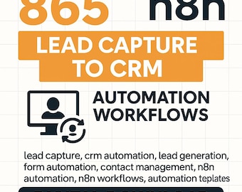 865 Blei-Erfassung zu crm n8n automatisierung arbeitsprozesse | Vorlagen für Geschäftsautomatisierung | Digitaler Download