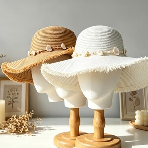 Pearl Beach Straw Hat - Etsy display picture 2