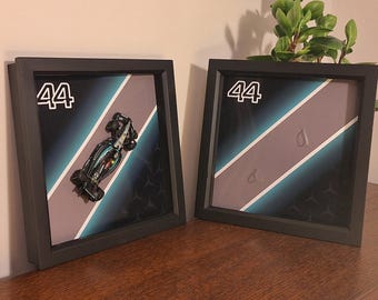 Lewis Hamilton F1 Mercedes model car display frame