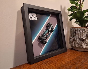 F1 George Russell Mercedes Framed Car and Artwork