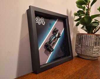 F1 Lewis Hamilton Mercedes framed car and display artwork