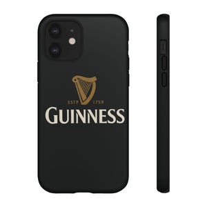 Funda para teléfono Guinness: diseño de arpa irlandesa en negro y dorado imagen 17