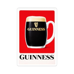 Guinness Pint Illustration Kiss-Cut Sticker | Beer Logo Sticker image 1