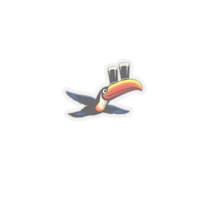 Cartoon Toucan Sticker | Kiss-Cut Sticker, Tropical Bird Decal, Guinness image 13