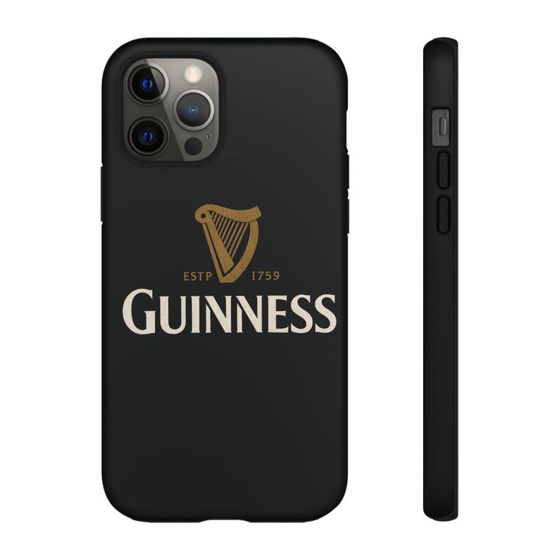 Funda para teléfono Guinness: diseño de arpa irlandesa en negro y dorado imagen 18
