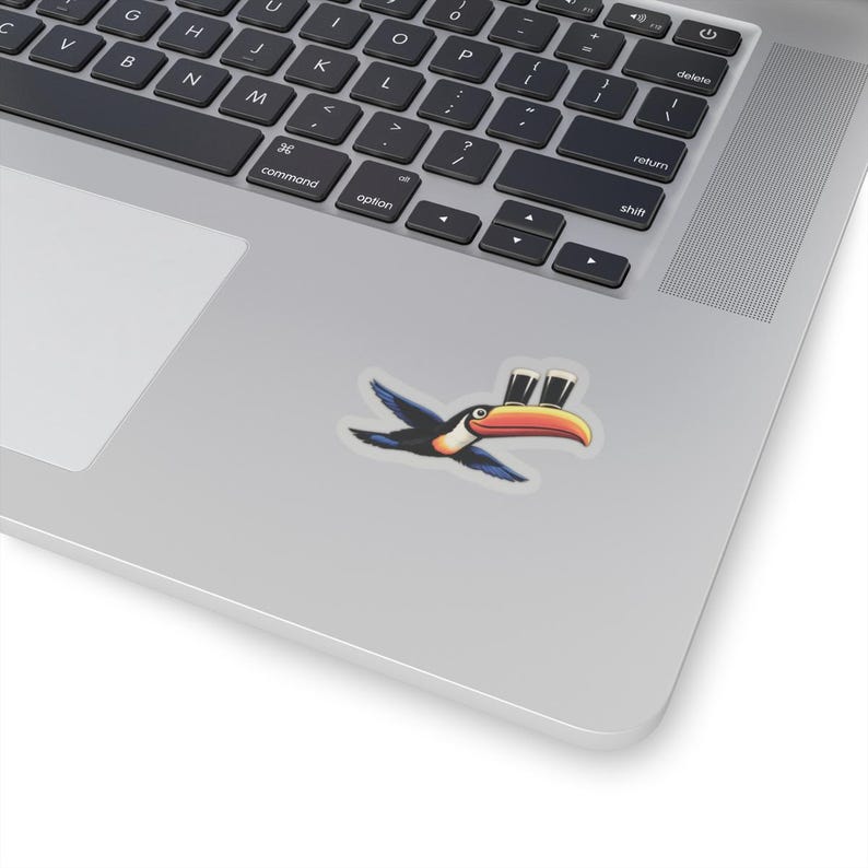 Cartoon Toucan Sticker | Kiss-Cut Sticker, Tropical Bird Decal, Guinness image 14