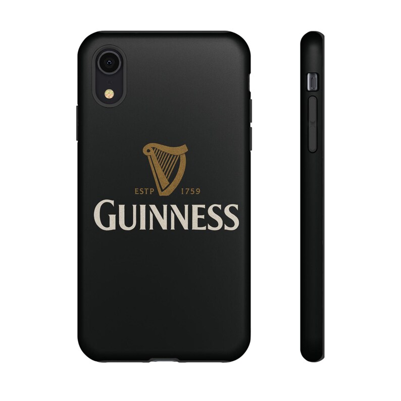 Funda para teléfono Guinness: diseño de arpa irlandesa en negro y dorado imagen 5