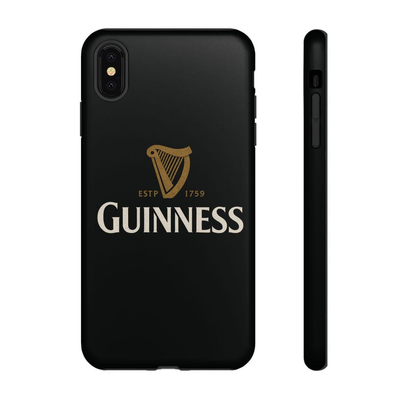 Funda para teléfono Guinness: diseño de arpa irlandesa en negro y dorado imagen 7