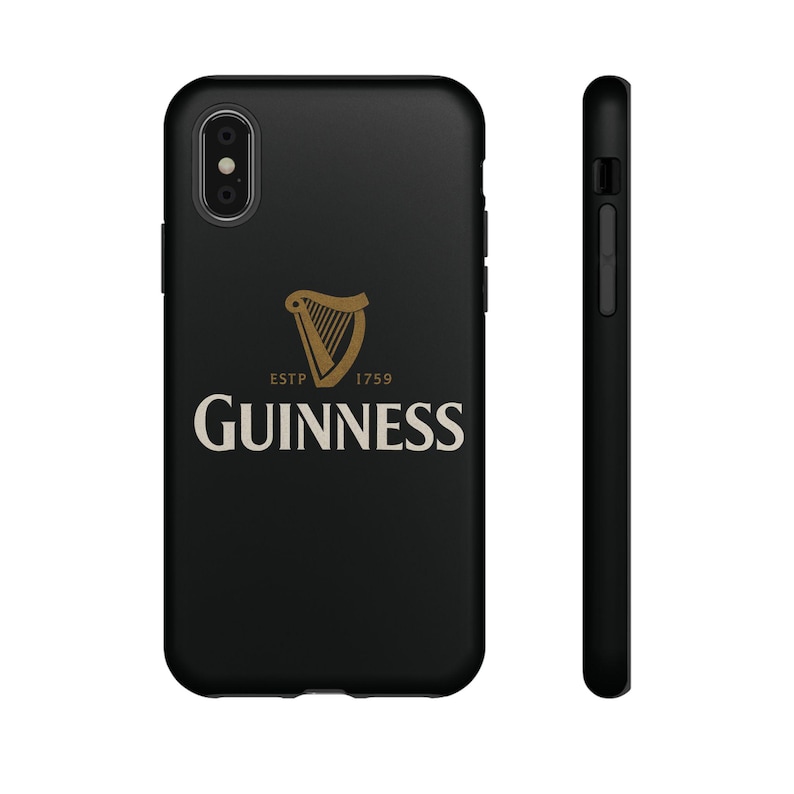 Funda para teléfono Guinness: diseño de arpa irlandesa en negro y dorado imagen 6