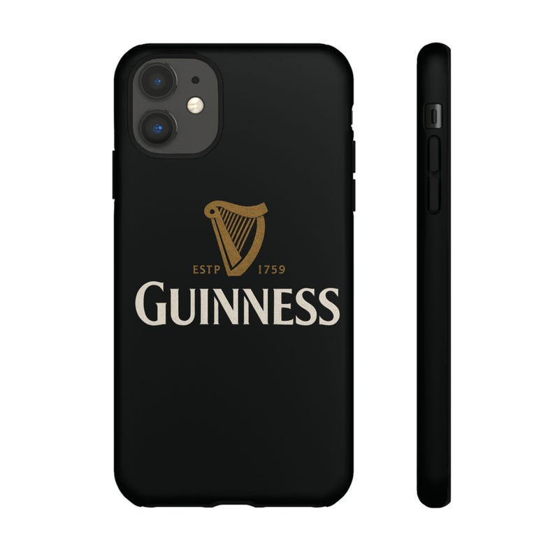 Funda para teléfono Guinness: diseño de arpa irlandesa en negro y dorado imagen 11