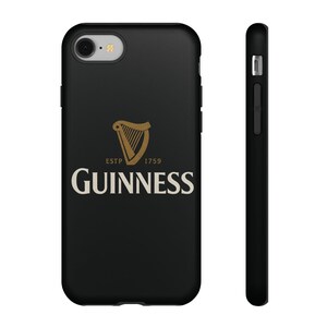 Funda para teléfono Guinness: diseño de arpa irlandesa en negro y dorado imagen 2