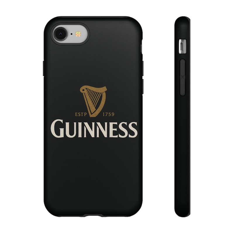 Funda para teléfono Guinness: diseño de arpa irlandesa en negro y dorado imagen 2
