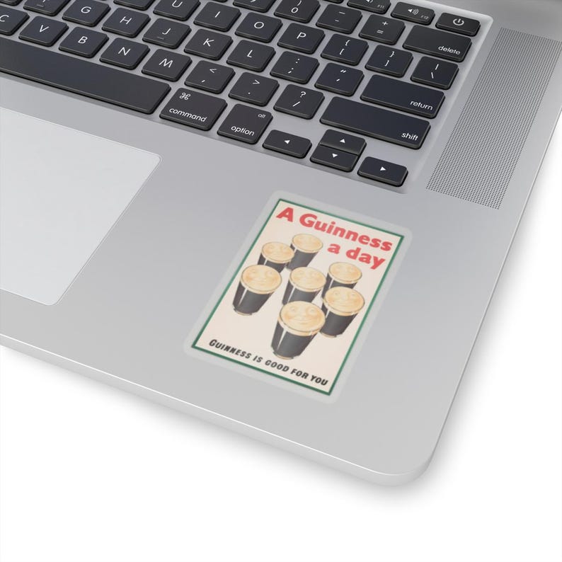 A Guinness a Day pint glasses illustration Sticker | Kiss-Cut Sticker image 1