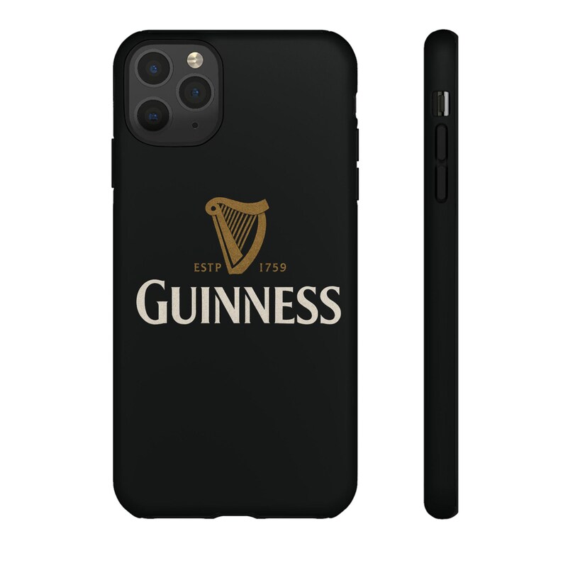 Funda para teléfono Guinness: diseño de arpa irlandesa en negro y dorado imagen 12