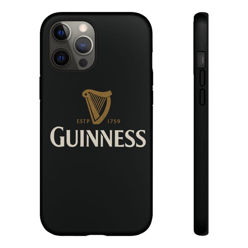 Funda para teléfono Guinness: diseño de arpa irlandesa en negro y dorado imagen 19
