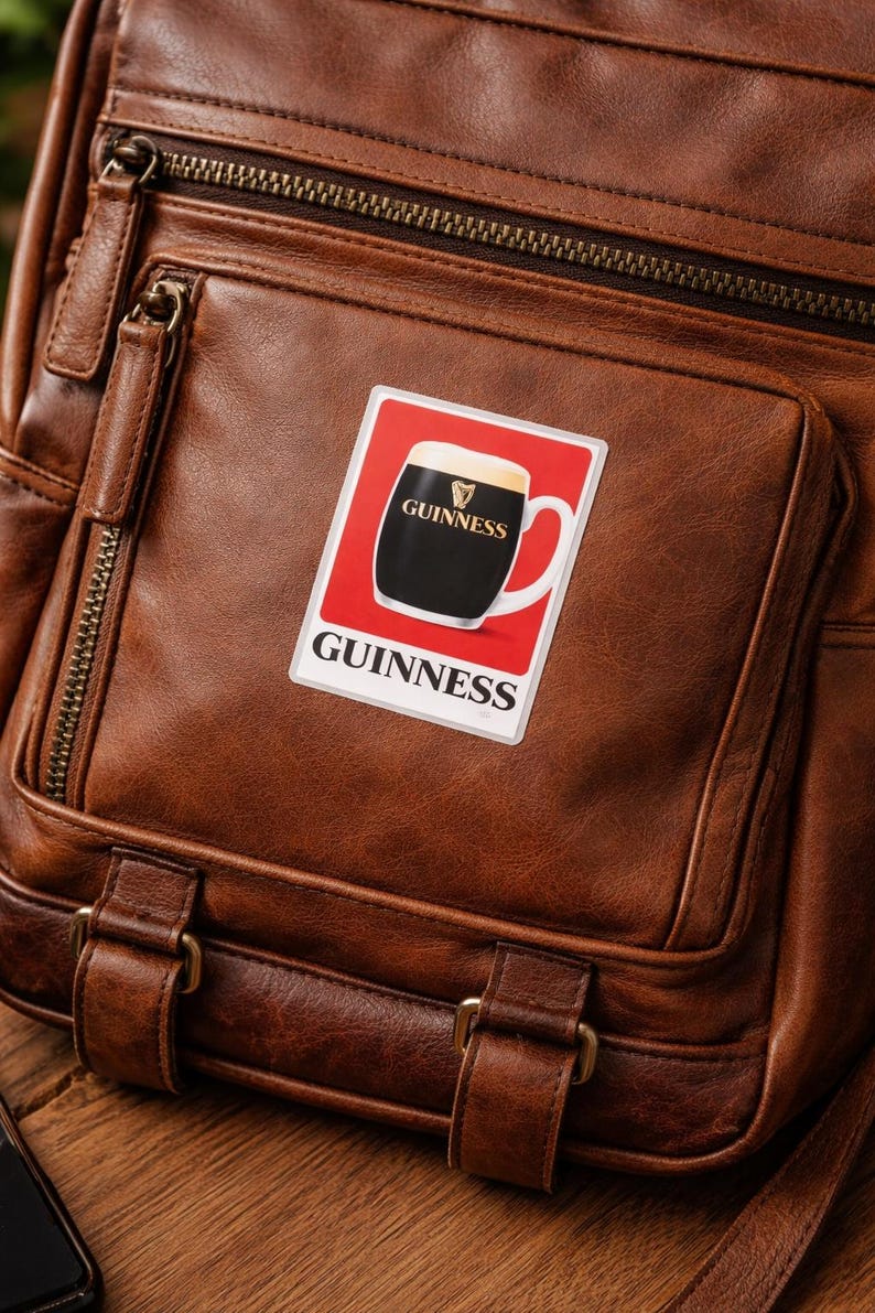 Guinness Pint Illustration Kiss-Cut Sticker | Beer Logo Sticker image 2