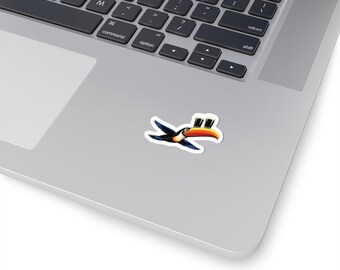 Cartoon Toucan Sticker | Kiss-Cut Sticker, Tropical Bird Decal, Guinness