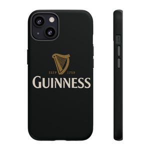 Funda para teléfono Guinness: diseño de arpa irlandesa en negro y dorado imagen 20
