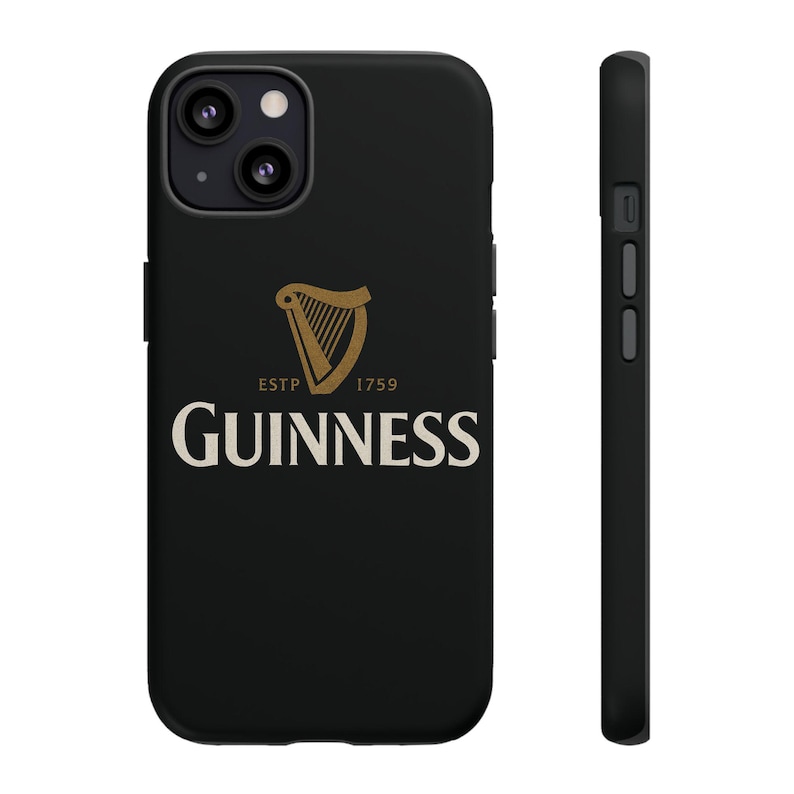 Funda para teléfono Guinness: diseño de arpa irlandesa en negro y dorado imagen 20