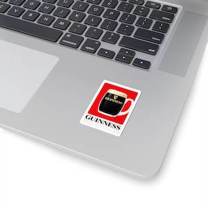 Guinness Pint Illustration Kiss-Cut Sticker | Beer Logo Sticker image 5