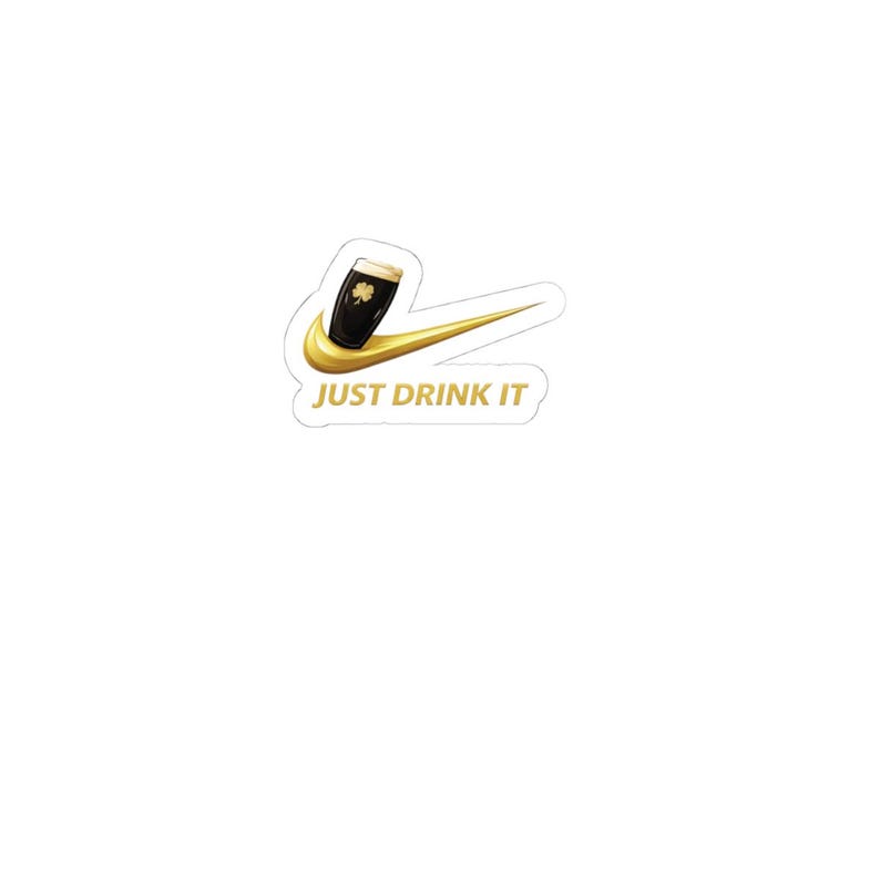Just Drink It – Pint Glass Sticker | Guinness Logo Decal image 17