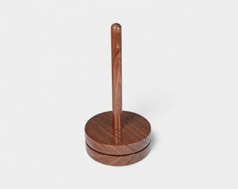 Yarn Holder | Removable Spindles | Lazy Susan Design | Walnut | Made in USA