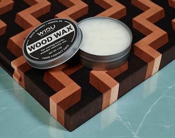 Wood Wax (4 oz) | Cutting Board & Utensil Protection | White Beeswax and Mineral Oil | Made in USA