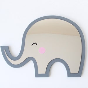 Elephant shaped mirror wall decor for kids