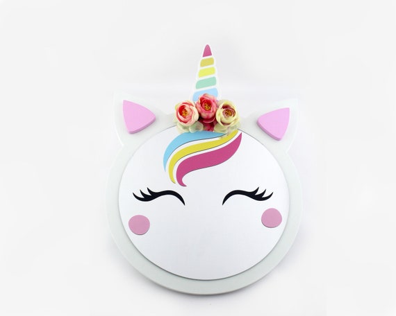 Espejo infantil personalizado en forma de unicornio, regalo de Navidad para  niñas, decoración de pared de guardería, regalo para bebé, espejo infantil  a prueba de roturas -  México