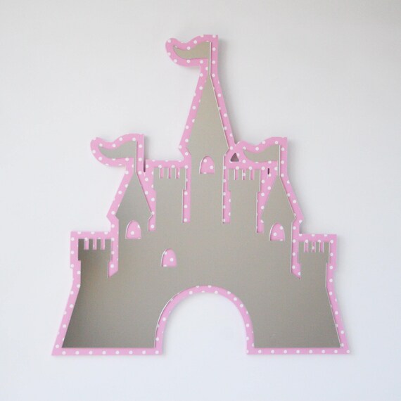 Princess Castle Kids Shatterproof Mirror Disney Princess Themed Room Decor Girls Bedroom Wall Art Personalised Gift For Baby Nursery
