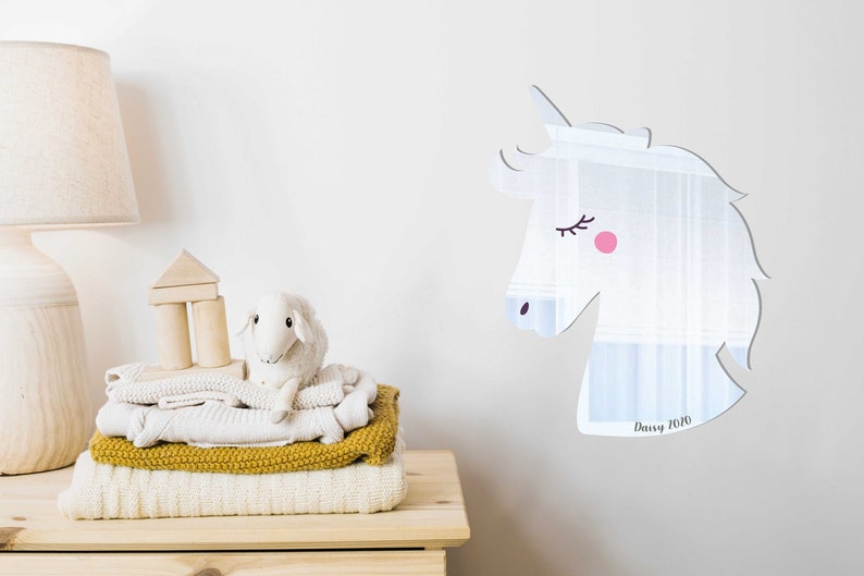 Shatterproof Acrylic Unicorn Kids Mirror Unicorn Wall Decor Etsy