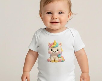 Baby Unicorn Plush PNG – 3D Design