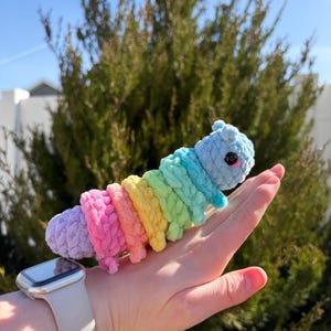 Crochet rainbow caterpiller