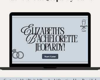 Bachelorette Jeopardy Game - Canva Template (Digital Download)