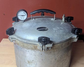 Vintage All American Pressure Cooker Canner Model 915 15,5 Qt gegoten aluminium, zwaar uitgevoerd