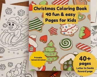 Christmas Coloring Book for Kids: 40+ Holiday Pages (PDF Download)