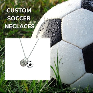 Custom Soccer Necklace, Gift for Soccer Player, Soccer Jewelry Soccer Team Necklace Soccer Gift Soccer Mom Necklace Gift Soccer Player