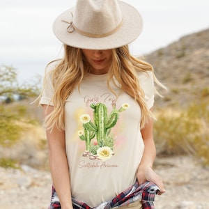 Cactusshirt, shirt Scottsdale Arizona, meisjesreis naar Scottsdale-shirt, Desert-T-shirt, cadeau voor een vriend, moeder-dochterreis
