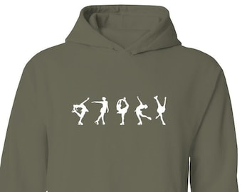 Sweatshirt Patinage Artistique Fille - Design Patineuse Sur Glace - Cadeau Sportif Pour Femmes Et Adolescentes