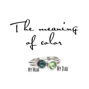 Stackable Birthstone Ring, Mothers Day Gift for Wife, Gift for Friend, Name Ring, New Baby Gift Stainless Steel Silver May