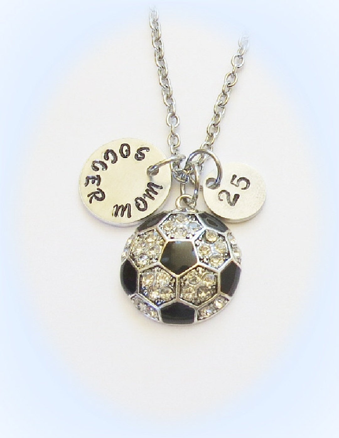 Personalized Soccer Mom Necklace, Soccer Jewelry, Soccer Coach Gift