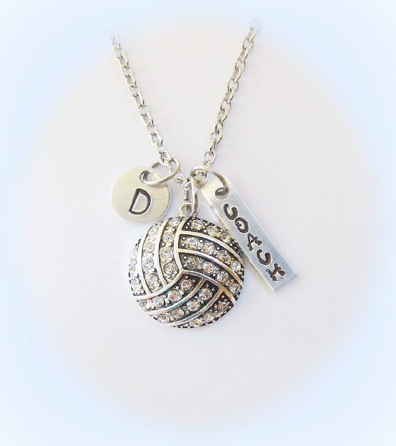 Personalized Volleyball Coach Necklace Volleyball Jewelry Etsy